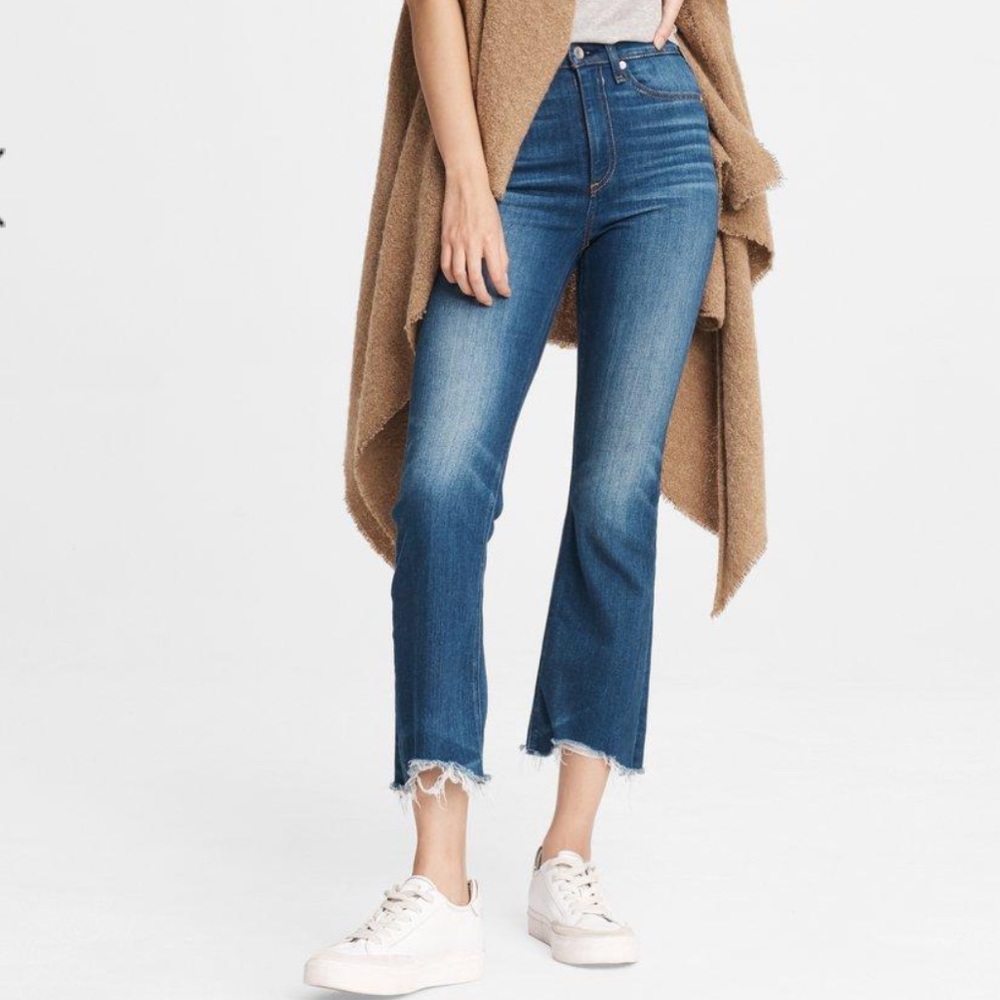 Rag & Bone Nina High-Rise Ankle Flare Jeans